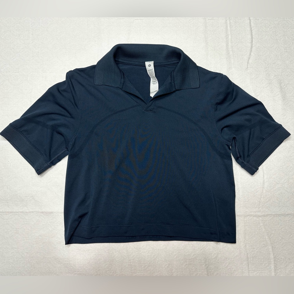 Lululemon Swiftly Tech Short-Sleeve Polo Shirt Womens Size 4 Navy Blue